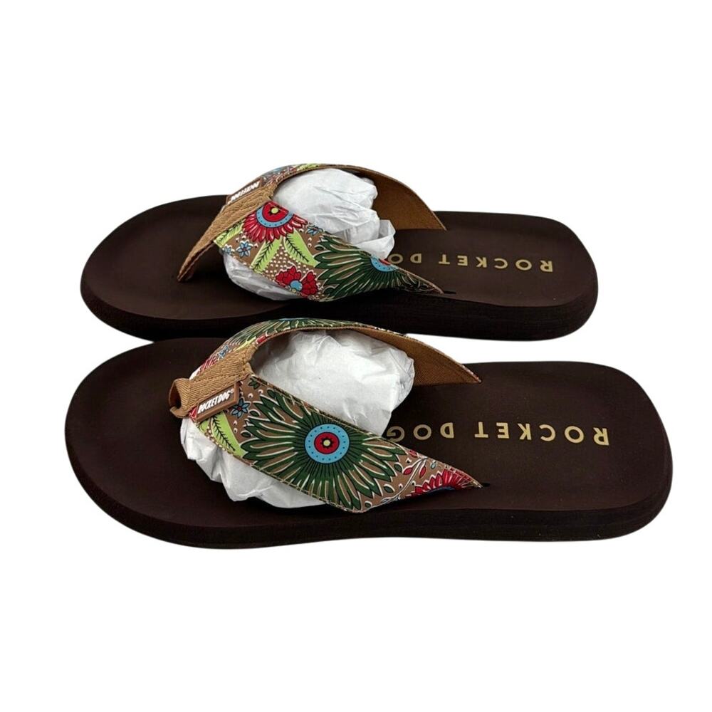 Rocket Dog Women's Natural Spotlight Garden Flip Flop Sandals Size 10 - Picture 5 of 13